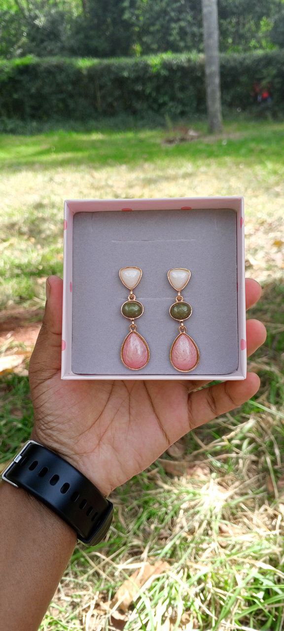 Seraphina Geometric Drop Earrings thumbnail 5