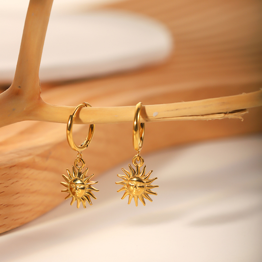 Golden Sunburst Earrings thumbnail 2