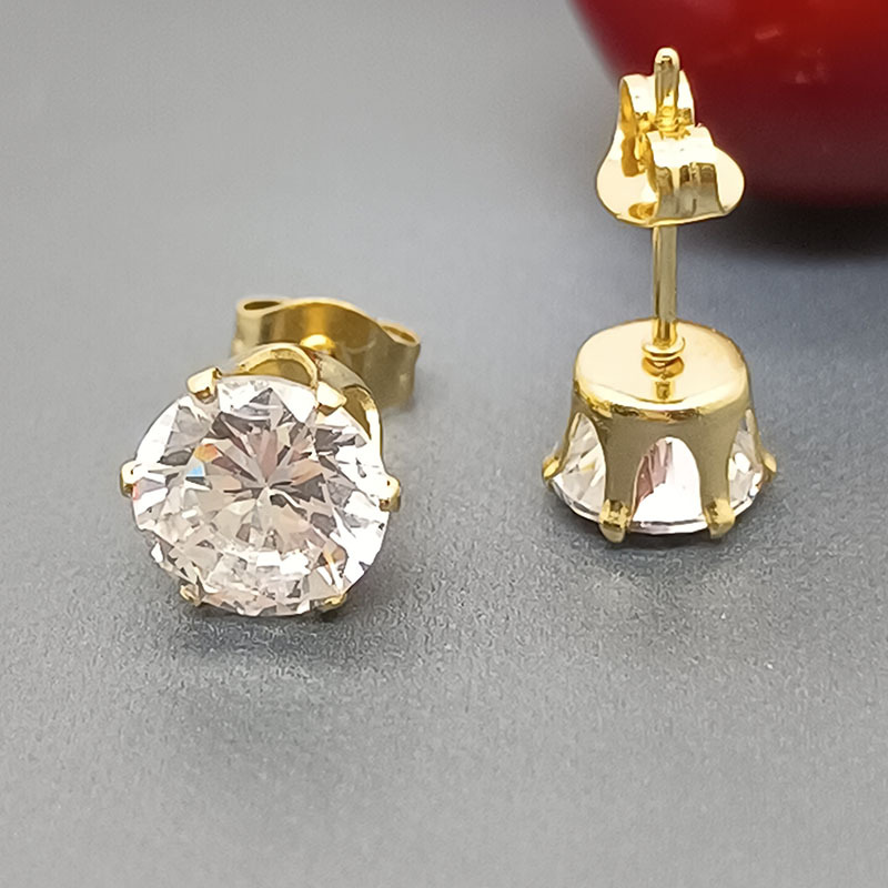 Zircon Crystal Stud Earrings thumbnail 2