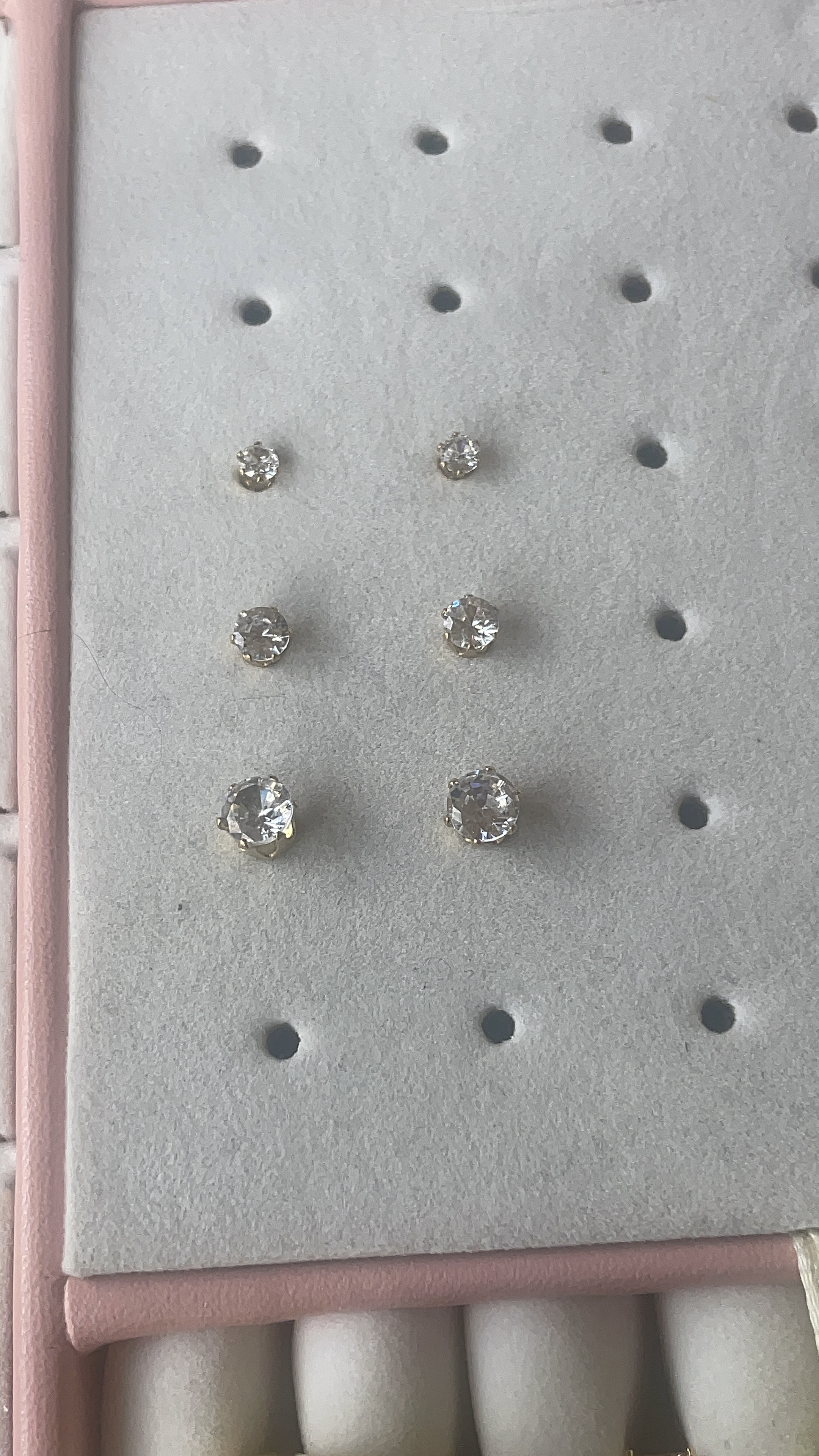 Zircon Crystal Stud Earrings